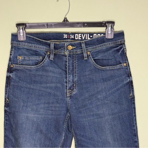 Devil Dog men’s 30 x 34 slim straight jeans pants pre-washed - Picture 3 of 11